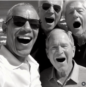 4 live presidents_AI generated quartet_VOTE
